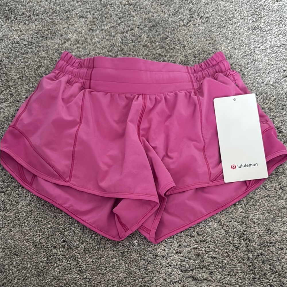 lululemon SONIC PINK RARE HOTTY HOT SHORTS